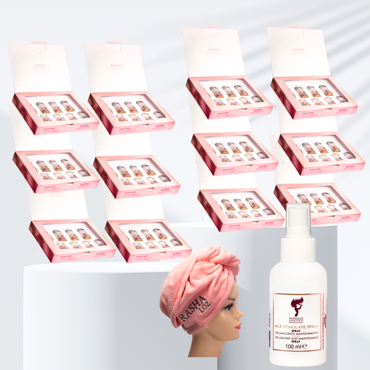 12 Magic boxes + 1  Milk Spray + 1 towel