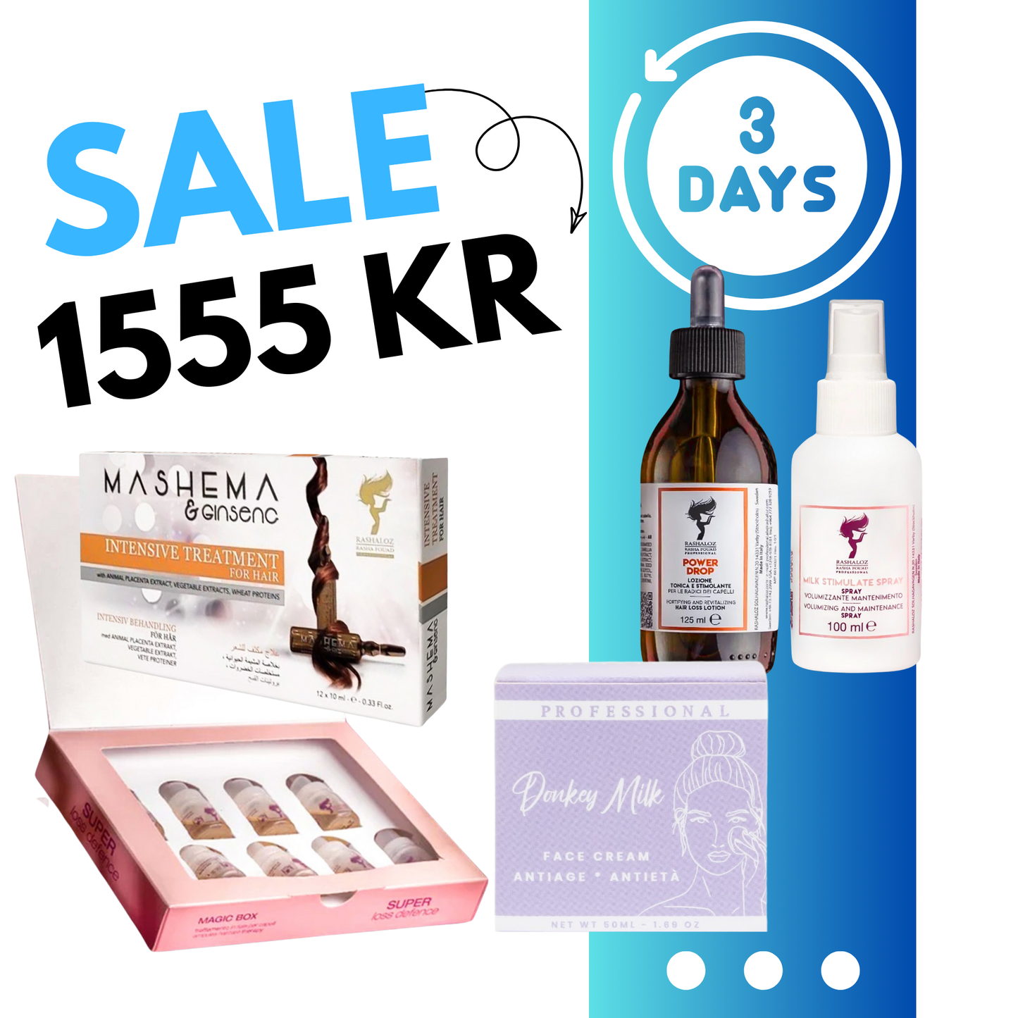 Top Hair & Skincare Products for Only 1555 KR!