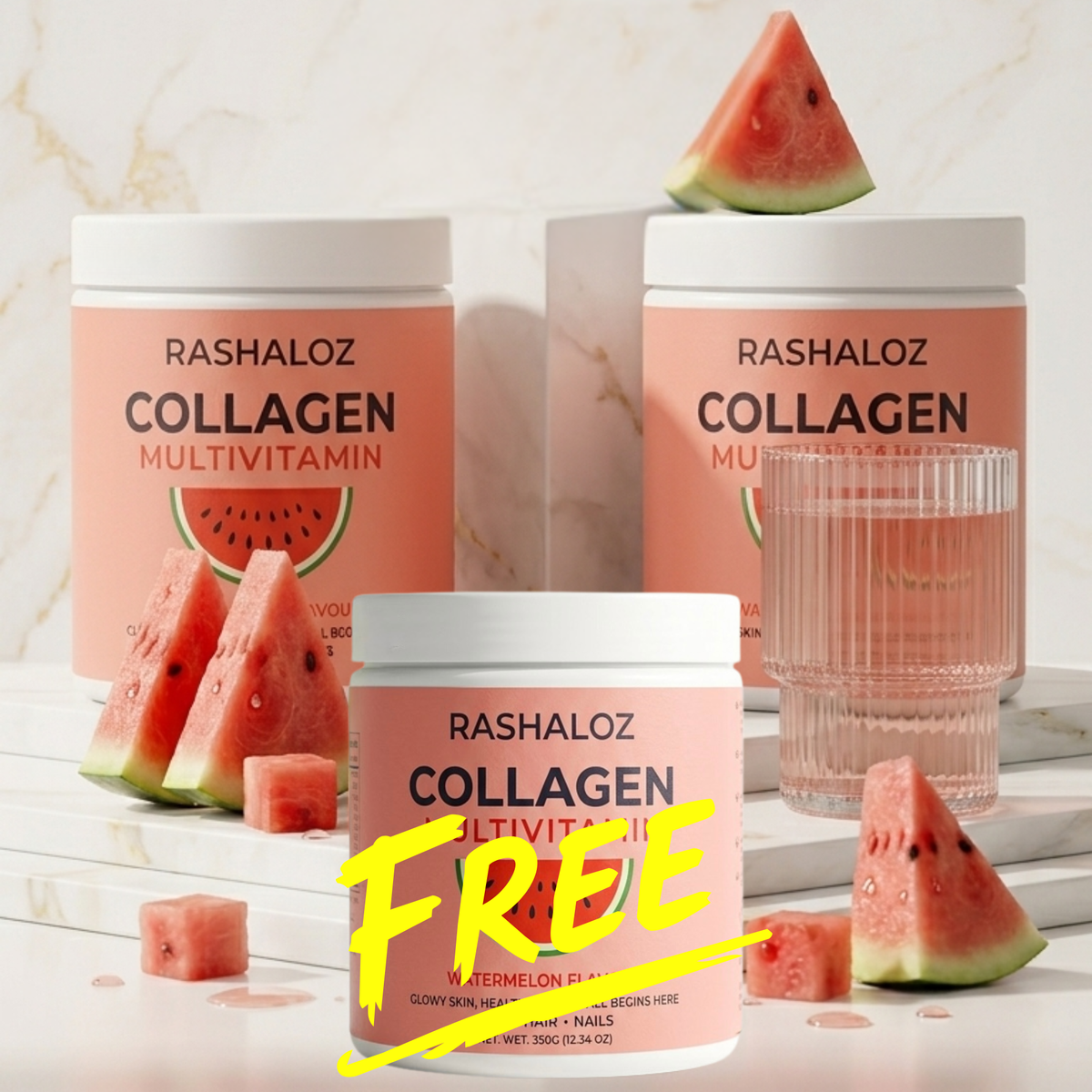 2 RASHALOZ Collagen Multivitamin Drink – Watermelon