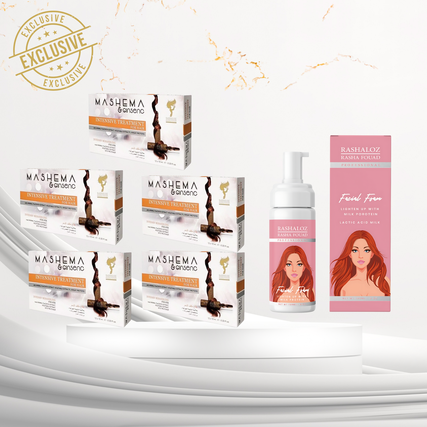 5 Mashema ampules + 1 Face foam