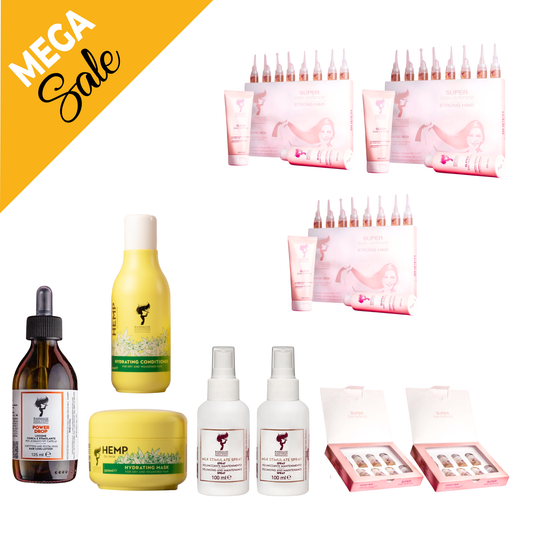 3 Magic Box + 1 power drop + 1 mask ,2 milk spray , condtioner Hemp + 2 Magic Ampules